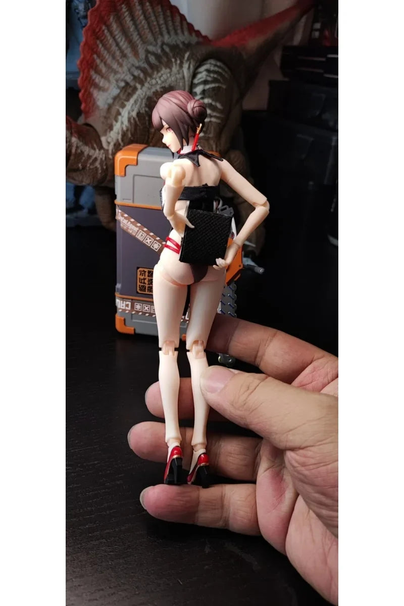 In Stock Mental Agent Maz-01 1/10 Female Cheongsam Lin Fengjiao Replaceable Face Shape Full Set 6in Action Figure Body For Gifts