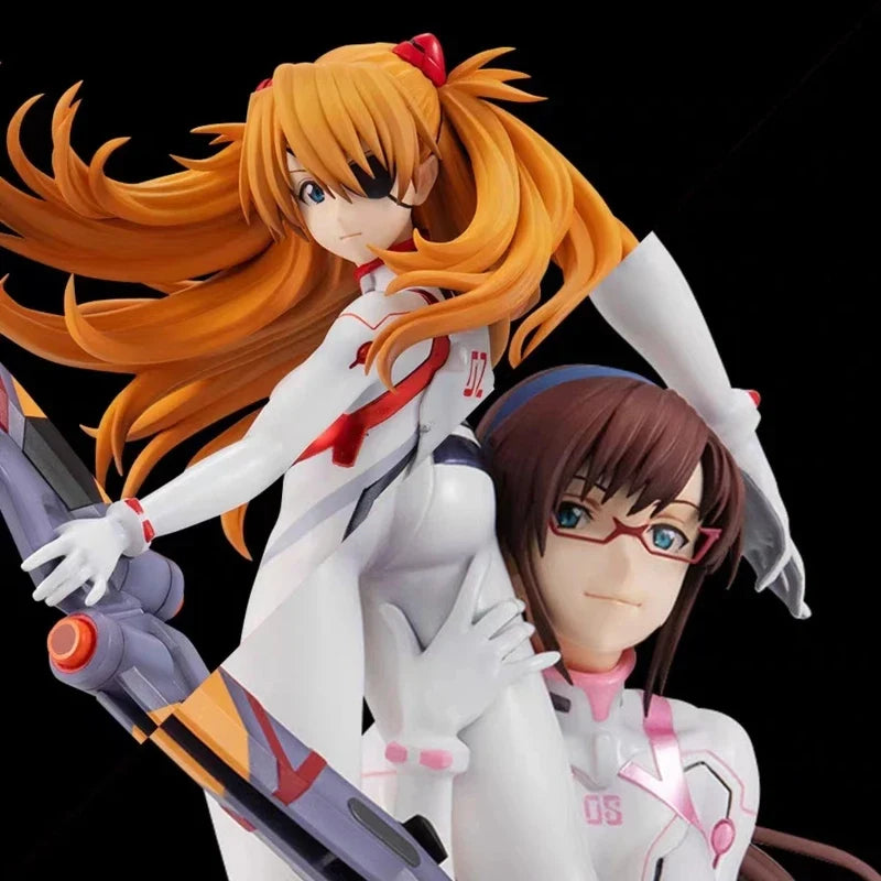 Action Figures Eva 27cm Asuka Mari Makinami Garage Kit Anime Bishoujo Model Double Character Peripheral Toy Statue Ornament Gift