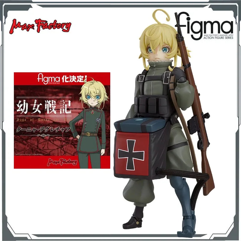 Max Factory Figma #439 Tanya Degurechaff - 130mm Movable Doll, PVC/ABS Material, All-Ages Action Figurine for Anime Collectors
