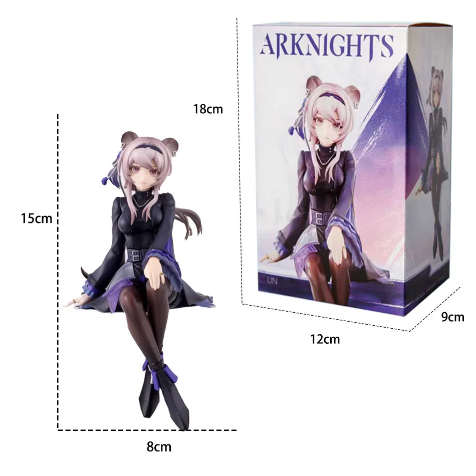 Original bandai Noodle Stopper Figure Arknights Lin Anime Action Figures Model Toy Action Figurine PVC Toys Toys Collection