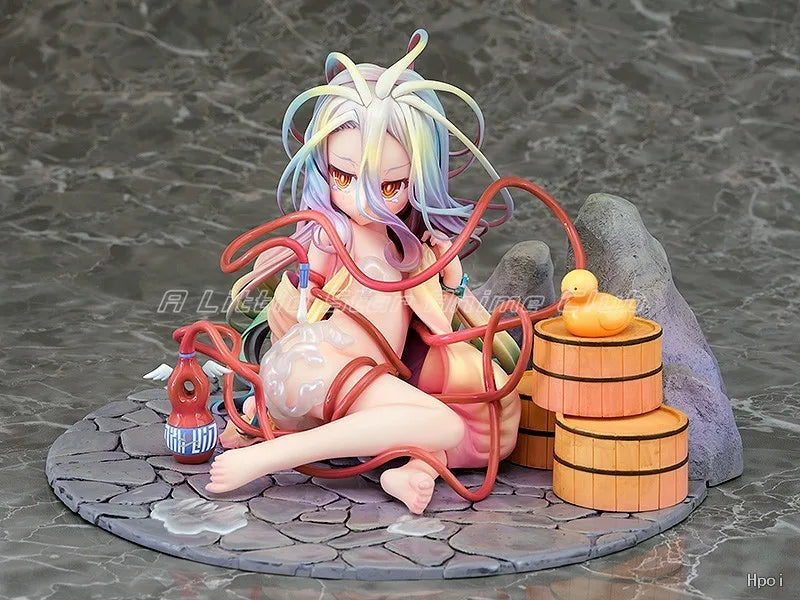 In Stock Original Phat!  NO GAME NO LIFE Shiro Hot Spring Edition Anime Figures Models Collection Toys Gifts