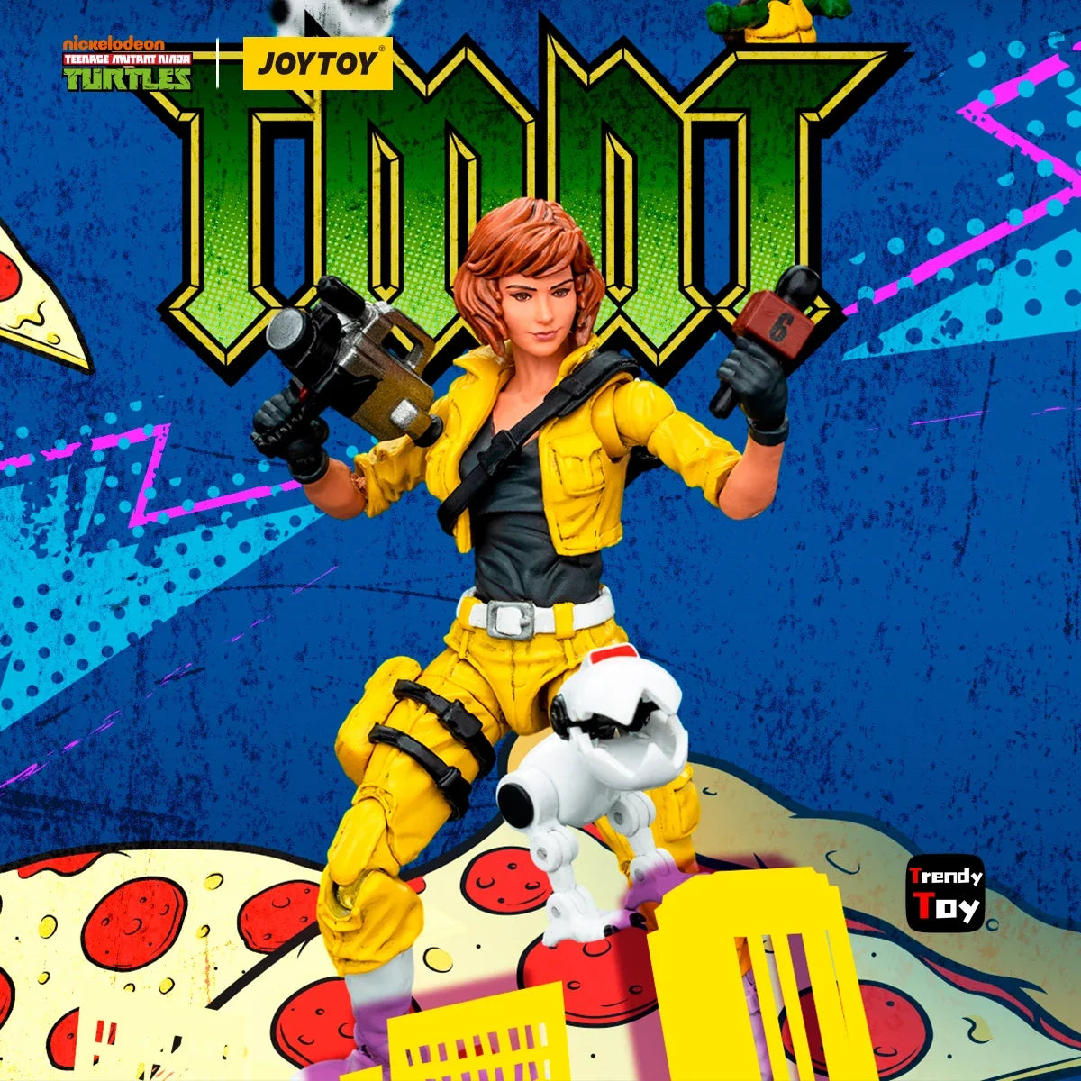 【JOYTOY】TMNT-April O'Neil Splinter 2PCS 1/18 Action Figure Toys