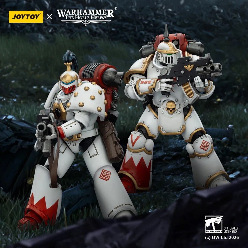 【Pre-sale】JOYTOY Warhammer40K The Horus Heresy White Scars MKIll Tactical Legionary MKVI Tactical Legionary 1/18 Action Figure