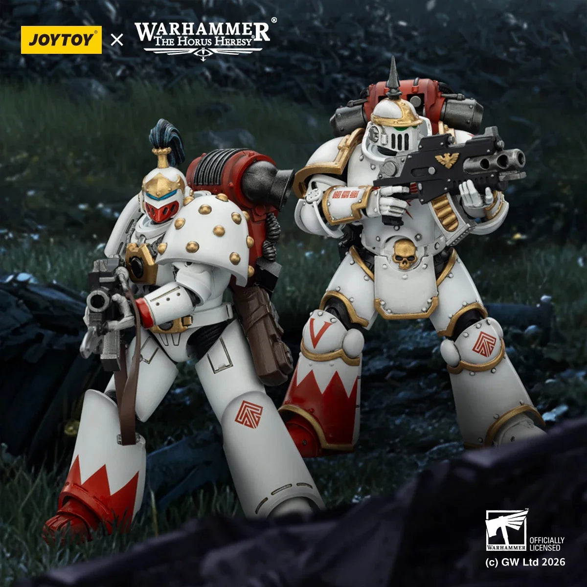 【Pre-sale】JOYTOY Warhammer40K The Horus Heresy White Scars MKIll Tactical Legionary MKVI Tactical Legionary 1/18 Action Figure