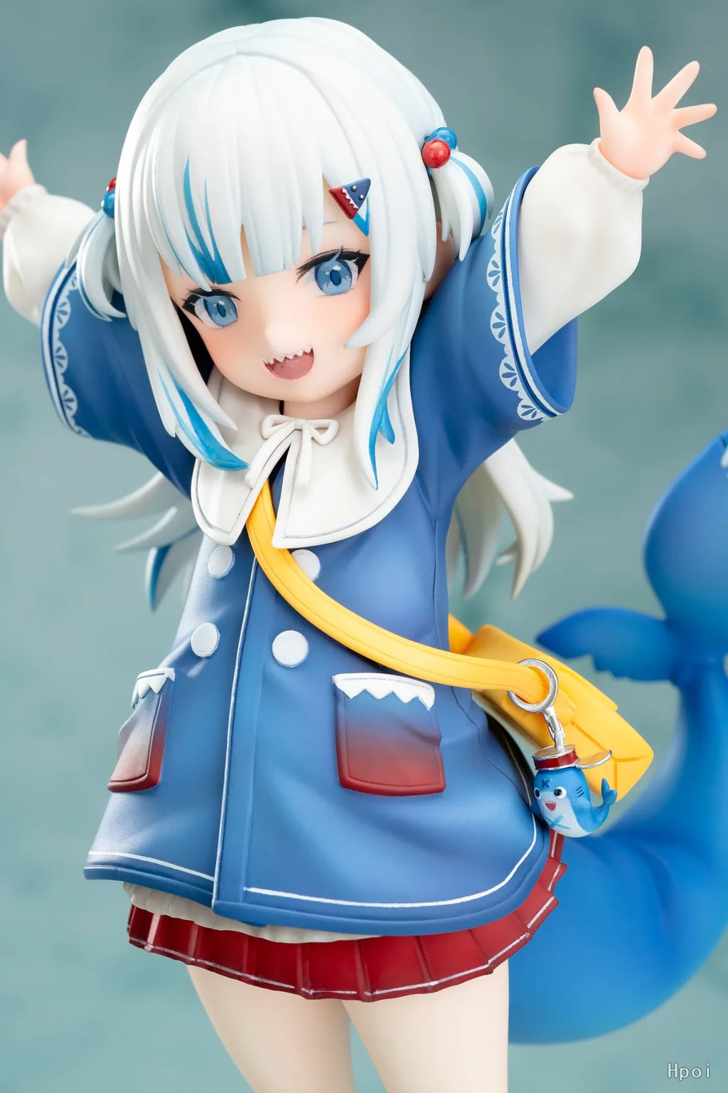 17CM Anime Figure Hololive Gawr Gura Kindergarten Action Figure Blue Shark Costume Cosplay Kawayi Cute Model Doll Toys Gift