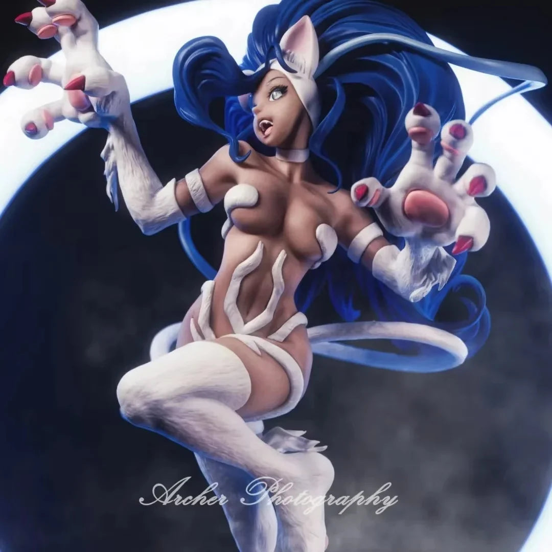 Darkstalkers' Revenge Felicia Doll Collectible - Hand-Made Beautiful Girl Action Figure Toy from Cartoon Animation Night Warrior