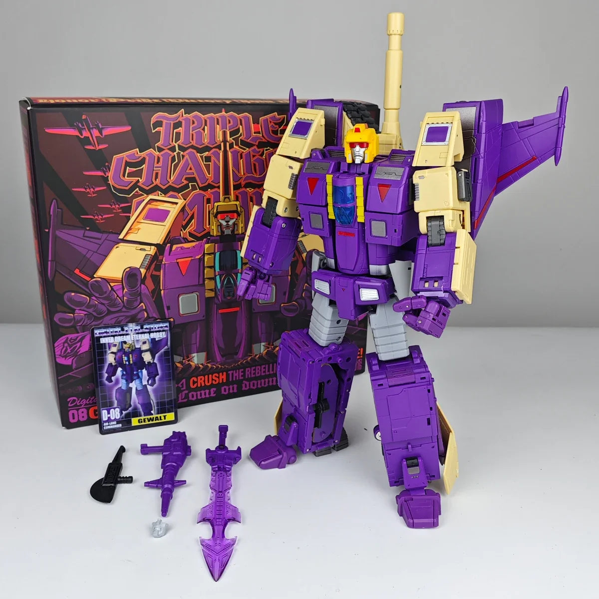 Transformation G1 DX9 D08 Gewalt 3.0 MP Scale Blitzwing Three Changes Aircraft Tank Model Action Figure Toys With Box