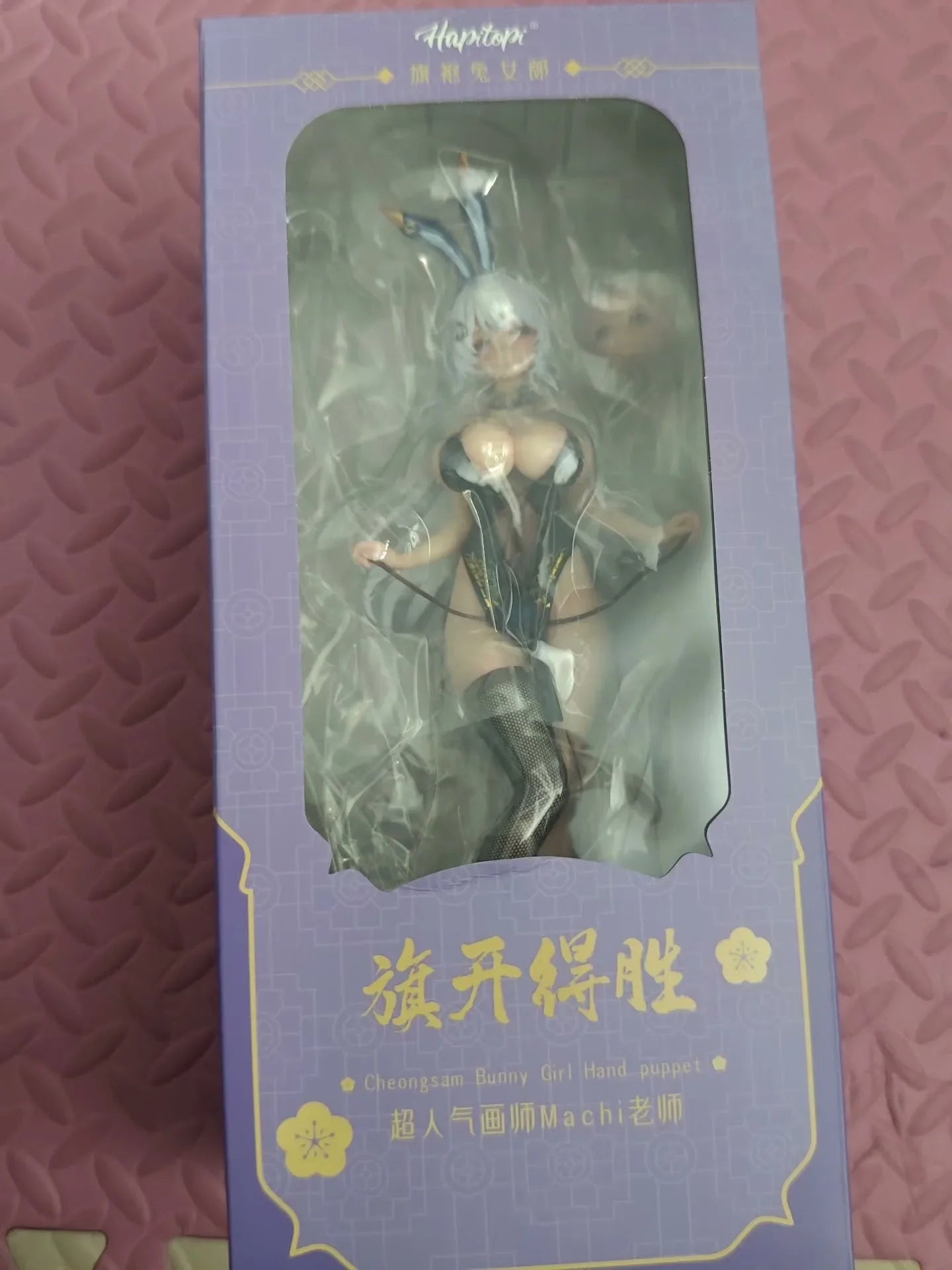 Original Hapitopi&Machi Flag Winning Bunny Girl 1/6 Silk Stockings White-haired Cheongsam Collection Doll Collection Gifts