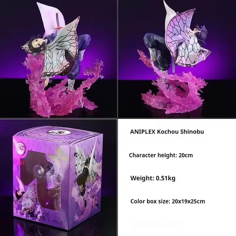 Demon Slayer Kochou Shinobu Anime Action Figure - 20cm PVC Model 'Butterfly Dance' Gk Aniplex Collectible Cute Doll Toy Gifts