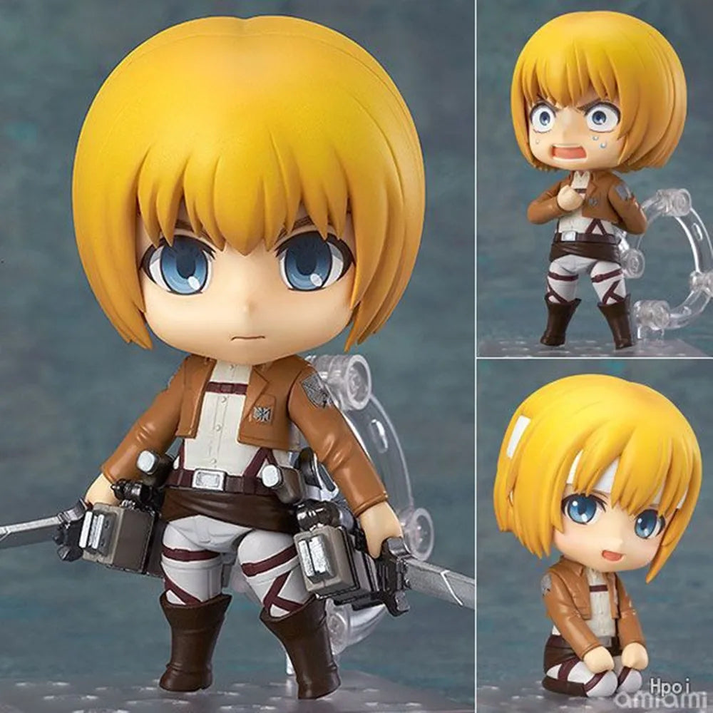 Levi Ackerman 390 417 Eren Jaeger 375 Mikasa Ackerman 365 Attack on Titan Action Figure PVC Toys Collection Doll Anime Cartoon