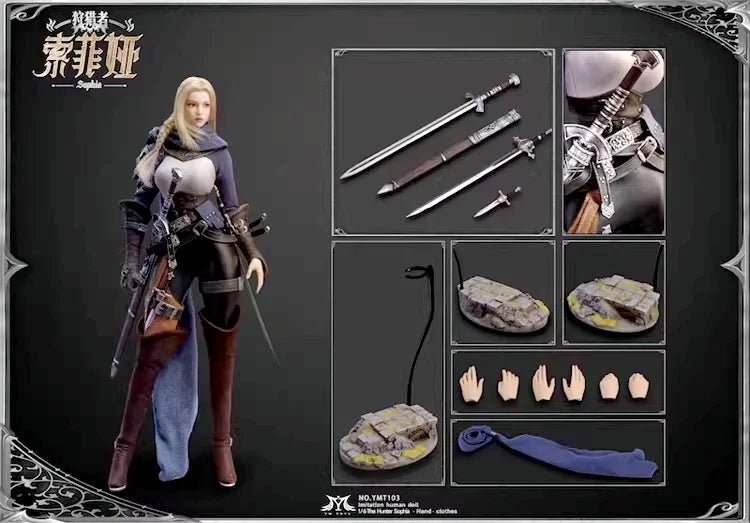 Auf Lager Original YMTOYS 1/6 32,5CM The First Shot of The Hunter Series Sophia YMT103 Actionfigur Sammlerpuppe Geschenk