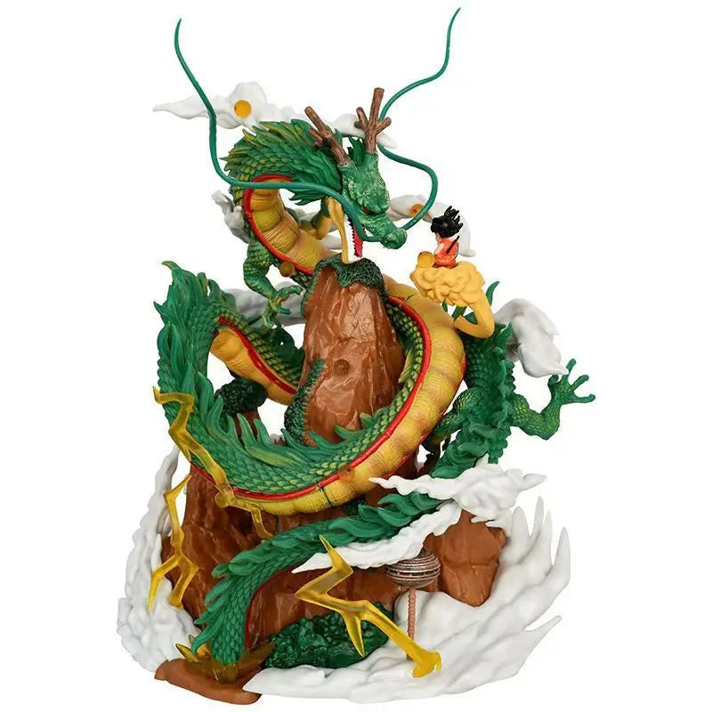 Dragon Ball Z Shenron Anime Figure Goku And Mountain Shenron  Action Figurine Pvc Statue Model Doll Collectible Toys Gifts