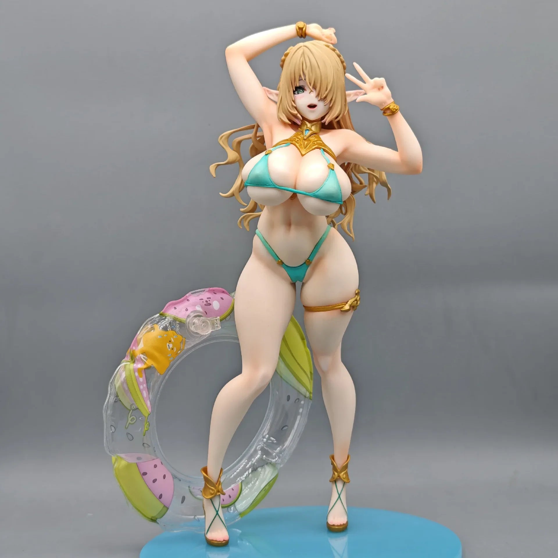 The Eighth Villager Anime Figure Cecil Swimming Circle Figurine The Beautiful Girl Elf Village Statue Model Collection Toys Gift