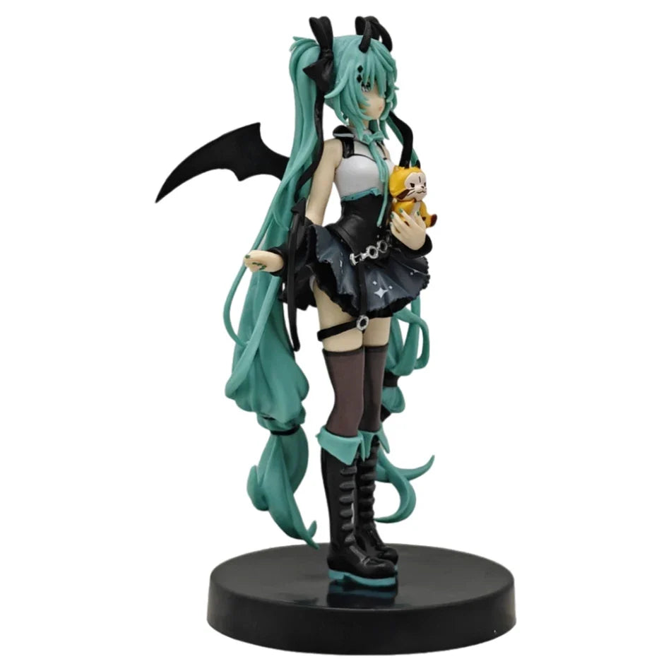 19CM Anime Little Devil Hatsune Miku Handmade Little Raccoon Chuyin Dark Angel PVC Peripheral Model Animation Ornaments Toy Gift