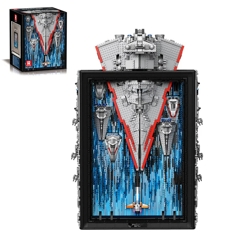 Space War Spacecraft Battle Building Blocks Spaceship 3D Photo Frame Hanging Brick Model Kit Boys Toy Adults Kid Gift 5345PCS