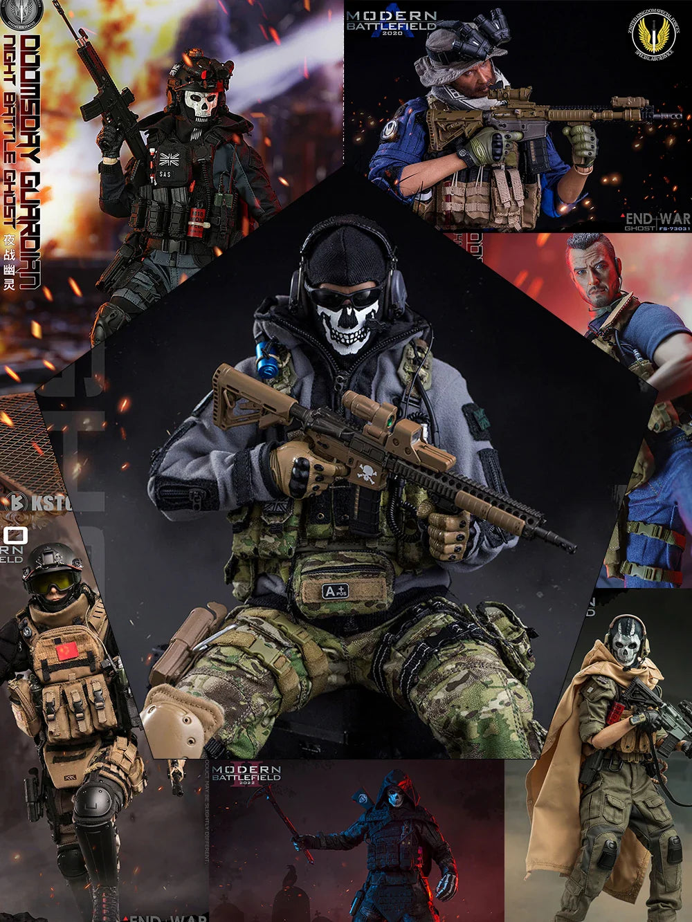 ViiKONDO 1/6 Flagset FS 73033 73031 73049 KS21001 Ghost Actionfigur Modell 12 Zoll Simon Riley John Price Zimo COD Team Armee Männer