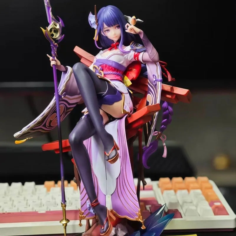 35cm Genshin Impact Figure Raiden Shogun Sexy Beautiful Girl Anime Collectible Model Desktop Decorations Beautiful Girl Kids Toy