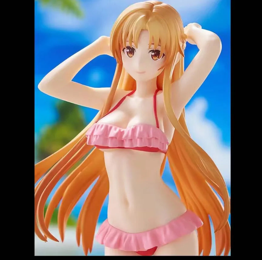 lowest price Japanese original anime figure Yuuki Asuna swimsuit ver  action figure collectible model toys for boys