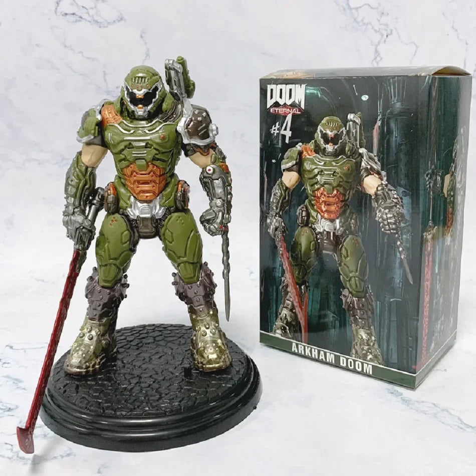 21CM Doom Slayer Eternal Action Figure Collection Model Statue Anime Destroy Hunter Akam  Figurine Desktop Ornament Pvc Toy Gift