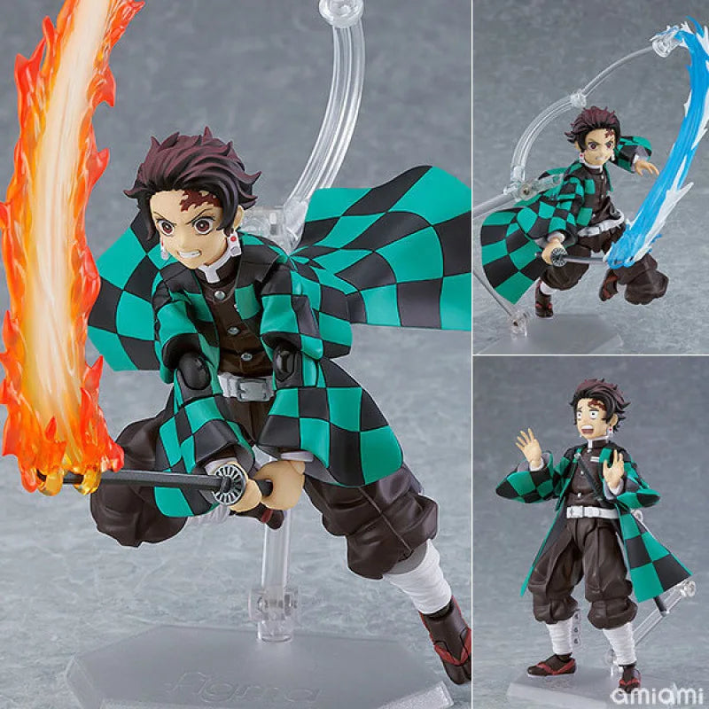 Anime 13cm Demon Slayer Figure Kamado Tanjirou Action Figure Agatsuma Zenitsu Nezuko Pvc Model Toys Figma Sculpture
