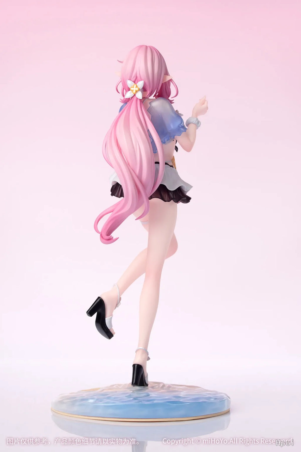 23CM Elysia Figure Anime Honkai Impact 3rd Cute Desktop Swimsuit Beach Model Desktop Toy Gift Collection Ornaments PVC