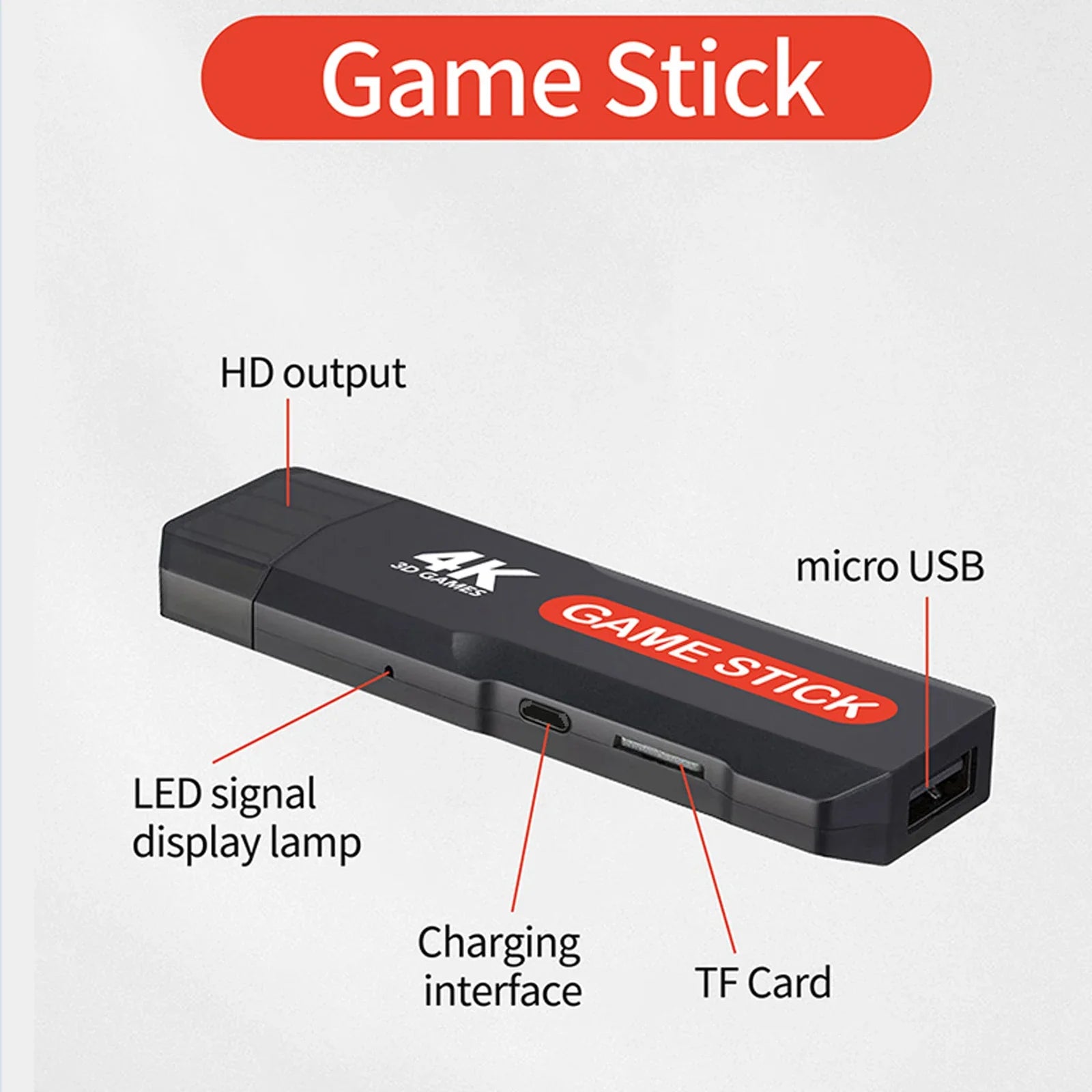 X2 Retro Game Console Game stick 4G WiFi Wireless Controller Android 30000+ Retro Game support N64 GBA HD 4K stick