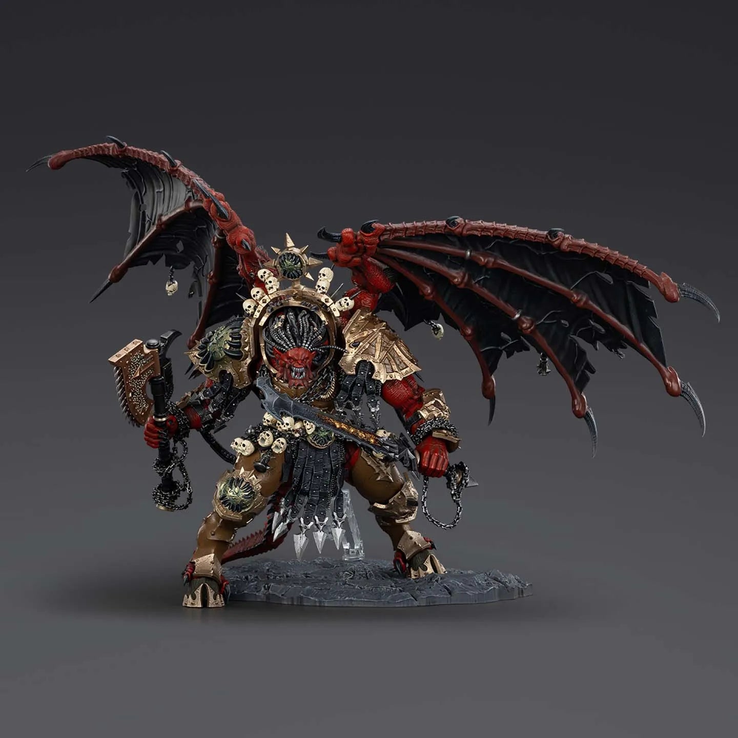 JOYTOY Dark Source Warhammer 40l Demon Prince Mech JT01178 Devourer Terror Demon Gene Primitive Angron 1/18 Model Handmade Toy