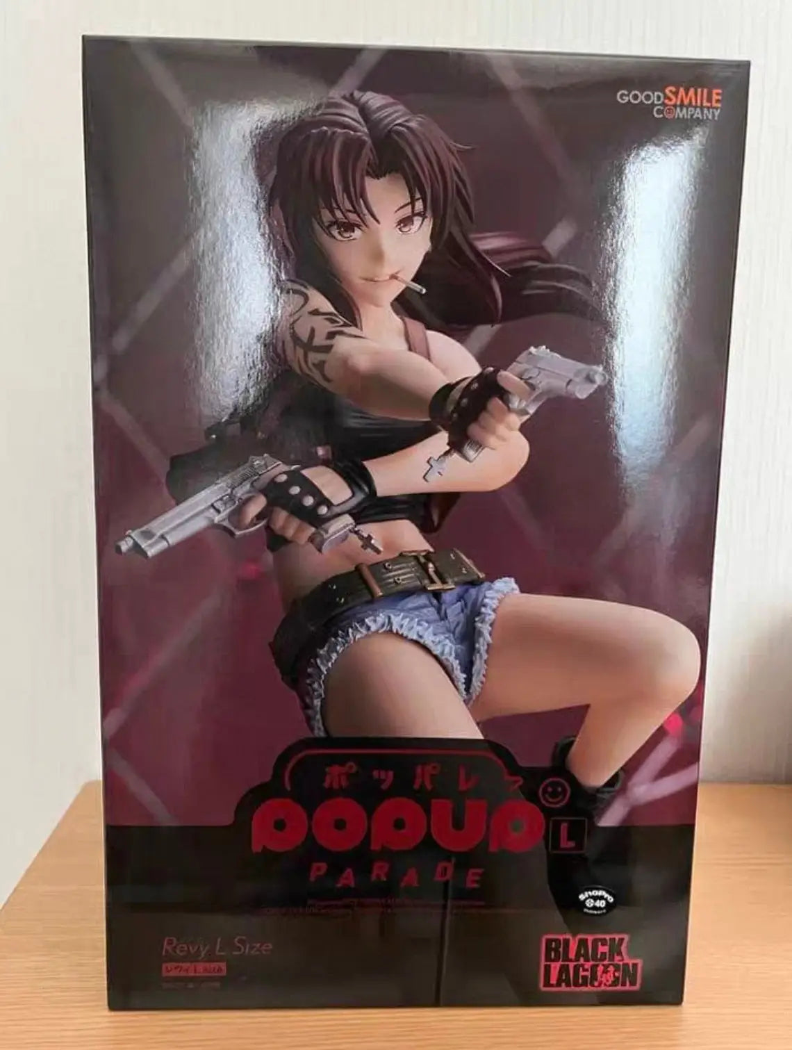 Original Anime Black Lagoon Revy Pop Up Parade L Size Actionfigur Spielzeug PVC Modell Sammlung Figur Puppe Geschenk