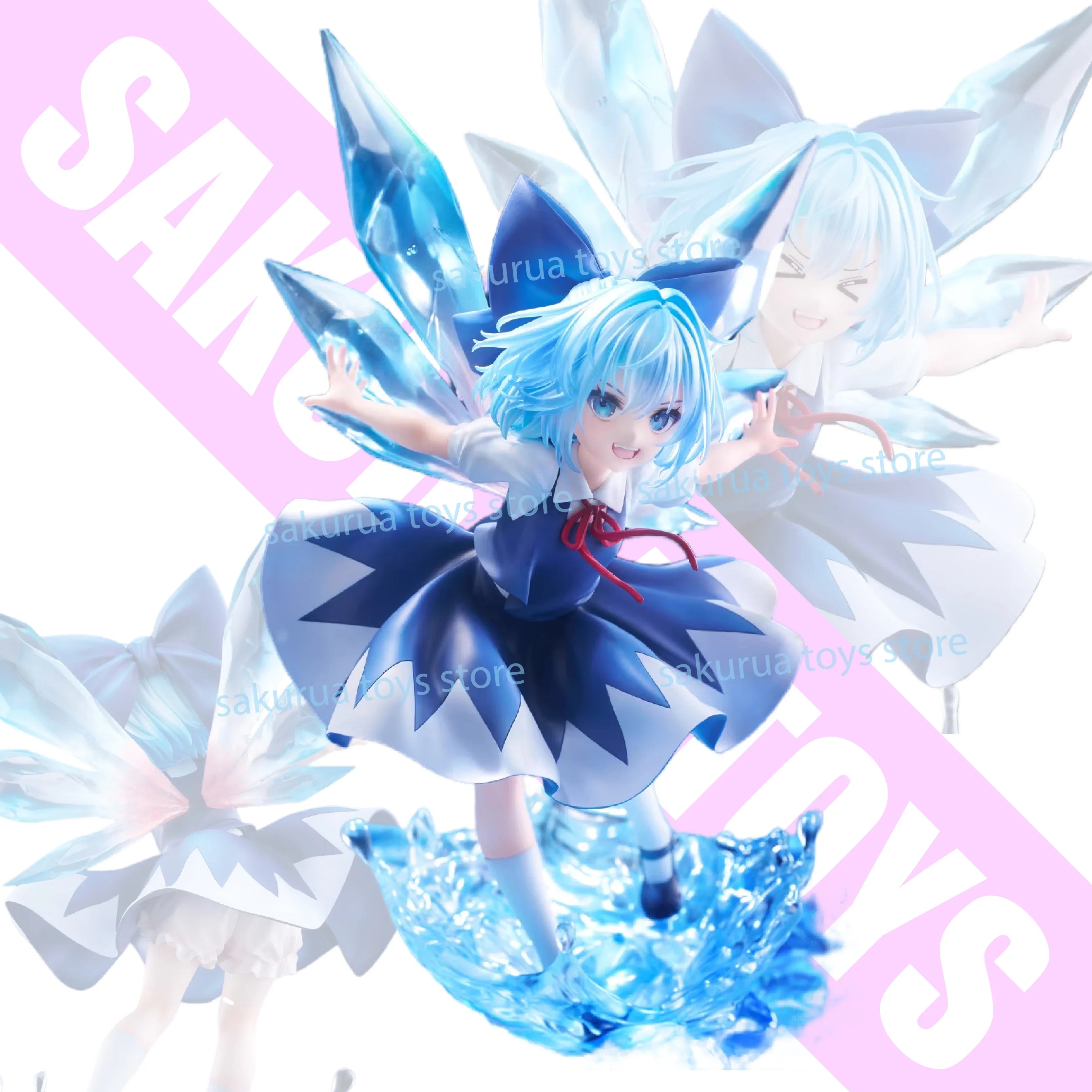 In Stock Touhou Project Cirno 1/7 Scale Animation Peripherals Ornaments Figures Scenery Items Movable Figures Collection Gifts