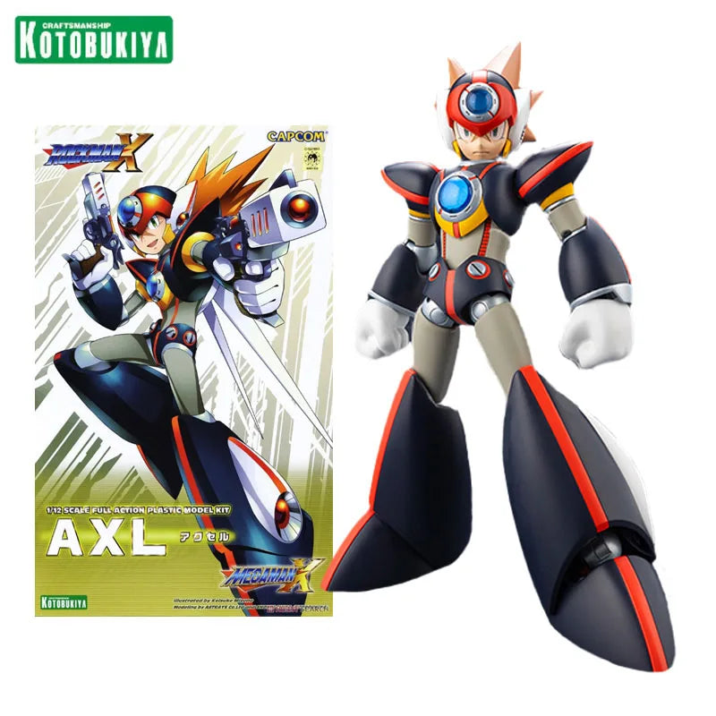 Kotobukiya Original Figure Rockman Model Kit Anime Figures 1/12 Rockman X Axl Collection Assembly Model Action Figure Toys Gifts