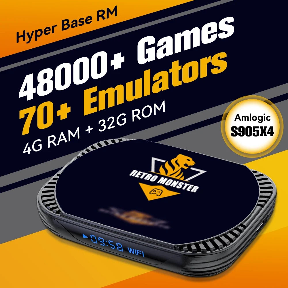 S905X4 Retro Game Consoles With 48000+ Retro Games For PS1/PSP/N64/Sega Saturn/MAME/NES/NDS/NEOGEO Plug&Play Game Console for TV