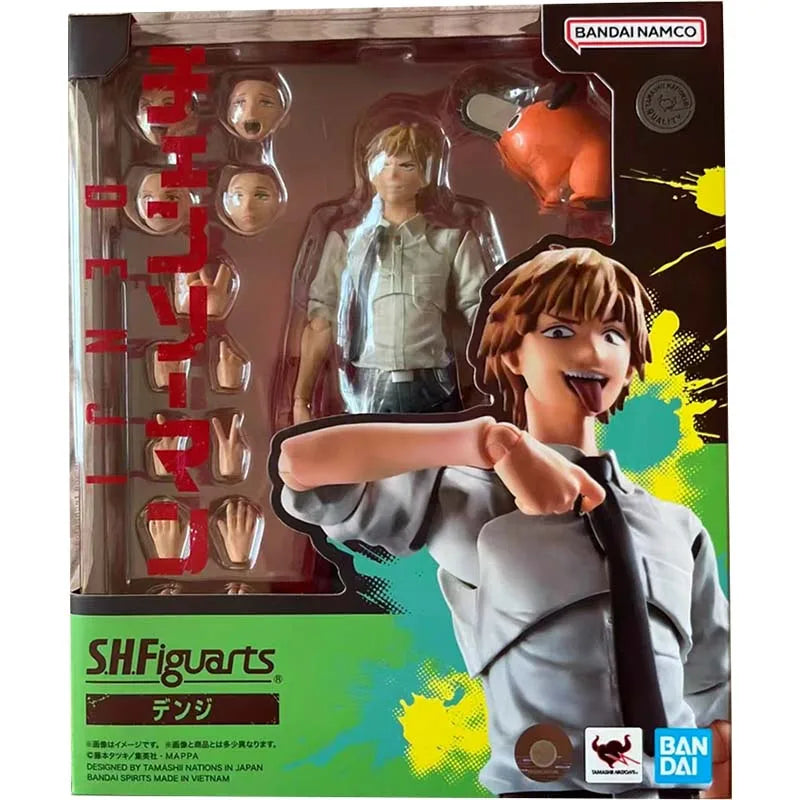Bandai Chainsaw Man Anime Figure SHF Denji Pochita Power Makima Hayakawa Aki Collectibles High Poseability Toys For Boys Gift