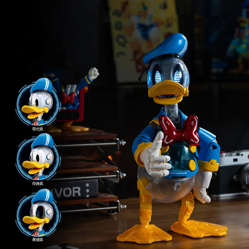 Original Disney Sluban Pleyerid Mickey Donald Duck Anime Figure Model Statue Assembly Toys Desktop Ornament Christmas Gifts