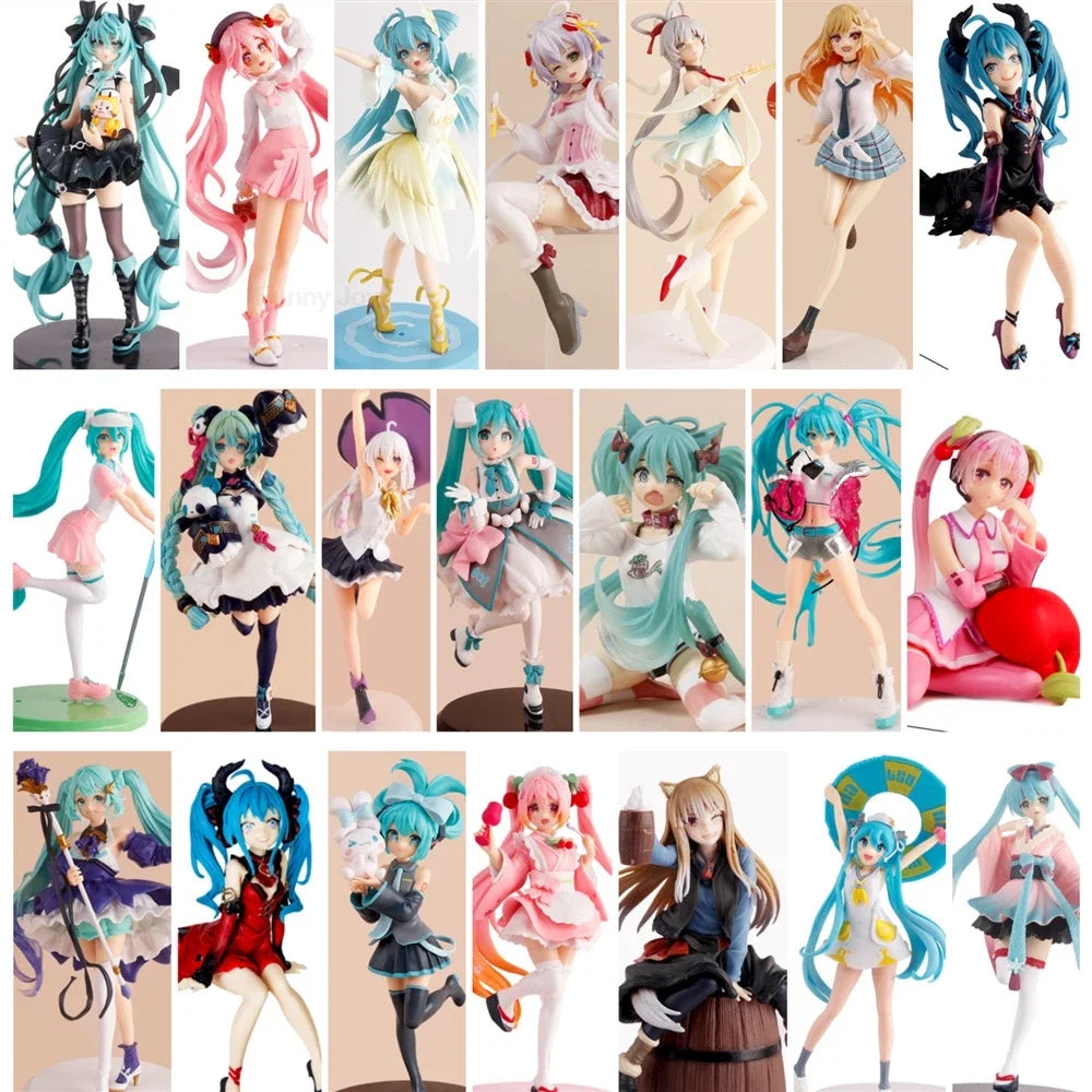 Anime Hatsune Miku Figure Wedding Dress Action Figures Kawaii Swimsuit Vocaloid PVC Collectible Model Toys Girl Gift