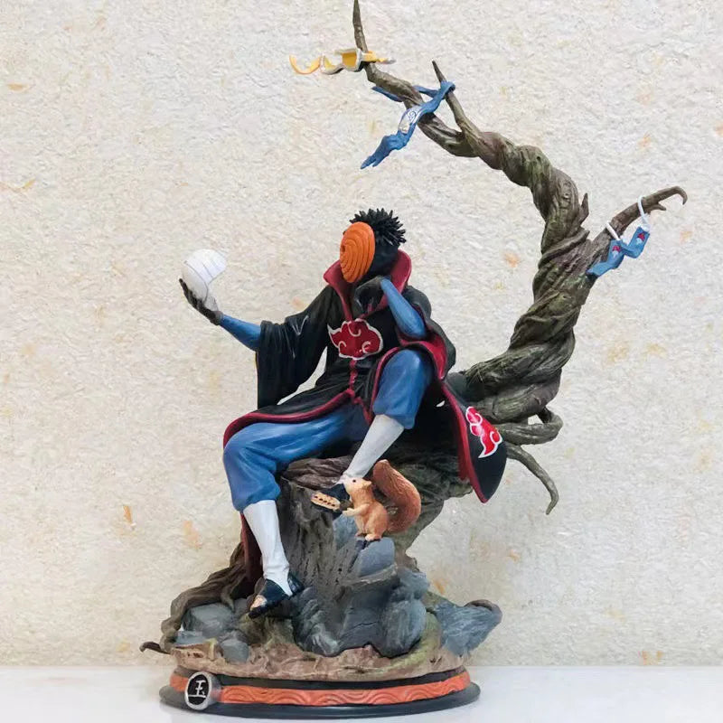 NARUTO Uchiha Obito Action Figure GK PVC Anime 31cm Collection Doll Ornament Akatsuki Tobi Replaceable Parts Statue Model Toys