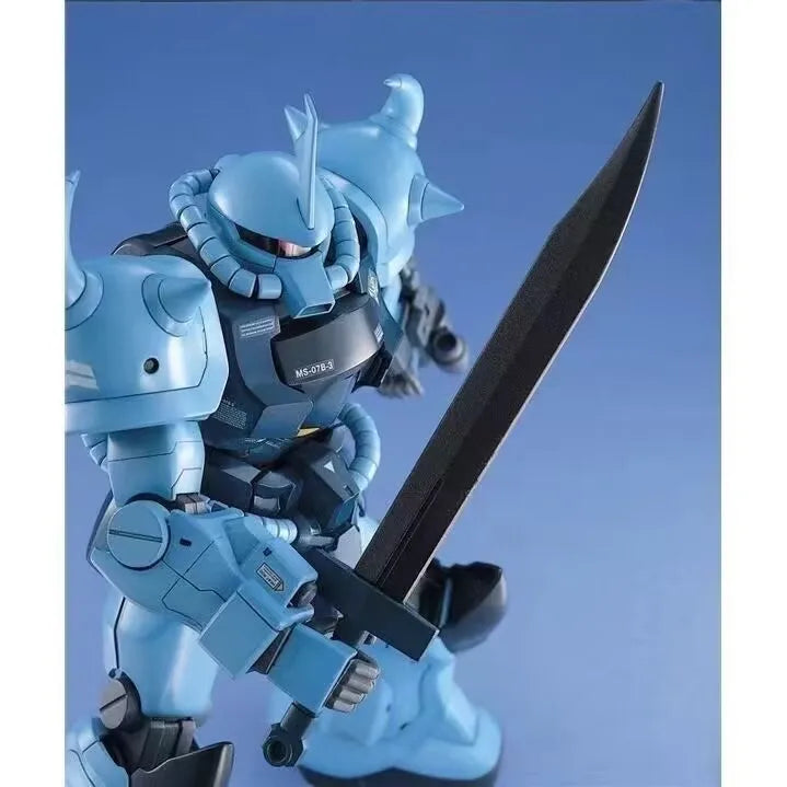Original Bandai Gundam Anime Figure MG 1/100 MS-07B-3 Gouf Custom Mobile Suit Gundam Effects Anime Action Figures Toys 18cm
