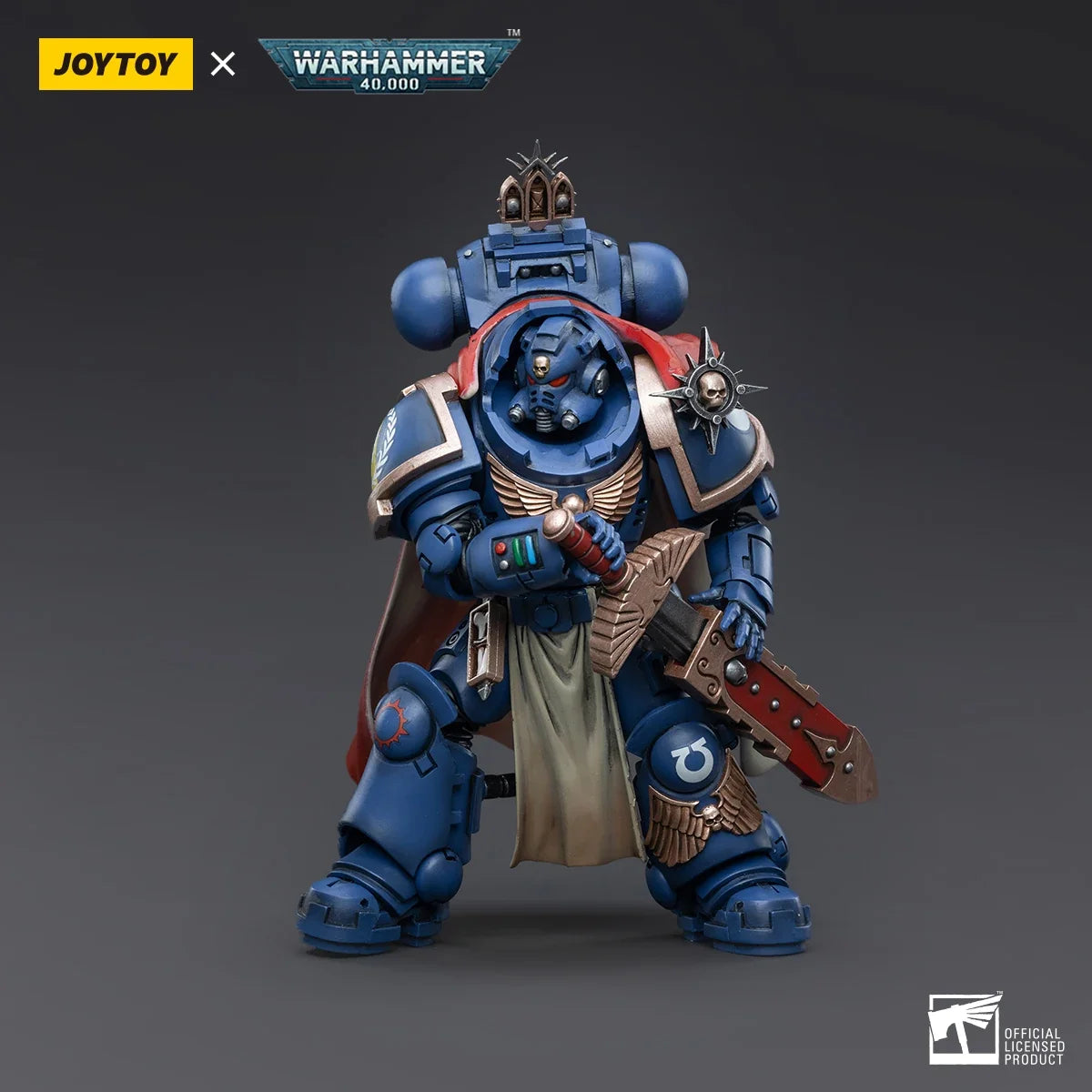 JOYTOY Warhammer 40K 1/18 Action Figure Ultramarines Captain with Master-crafted Heavy Bolt rifle Anime figures Toys