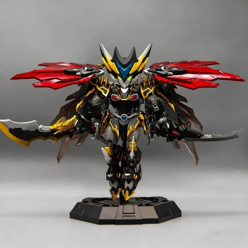 Motor Nuclear Gan Jiang Q Version Assembly Model Kit Action Figures With Alloy Skeleton Cape Effect Parts Storage Base Gift Toys