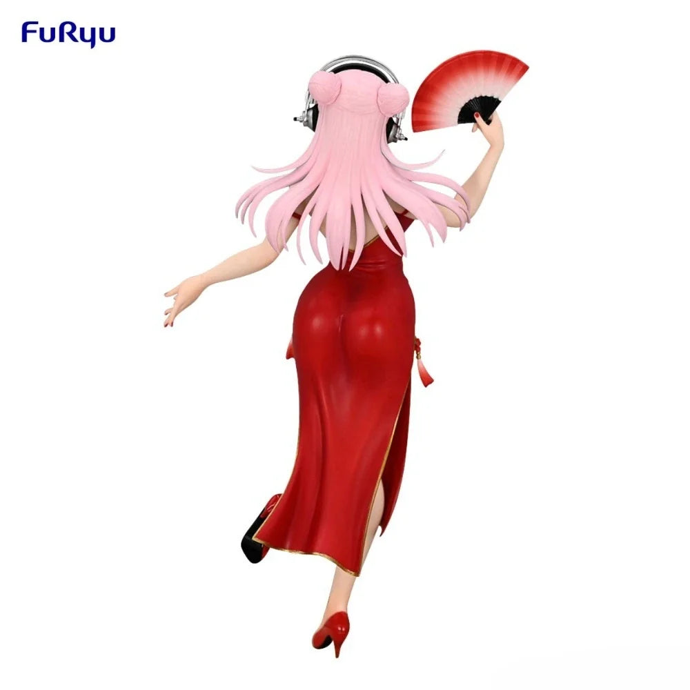 In Stock FuRyu Original Genuine Super Sonico Trio-Try-iT Figure Chinese Dress Ver. Cheongsam 21cm Collections Model Toy Figures