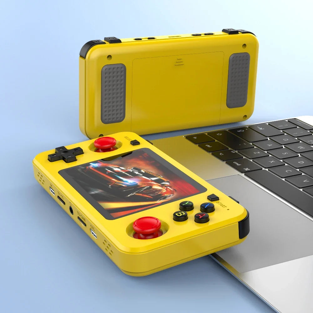 R36H Retro Handheld Game Console Yellow Color Consolas Portable 3.5 Inch Pocket Video Player 20000+ Games Kid's Gifts R36S