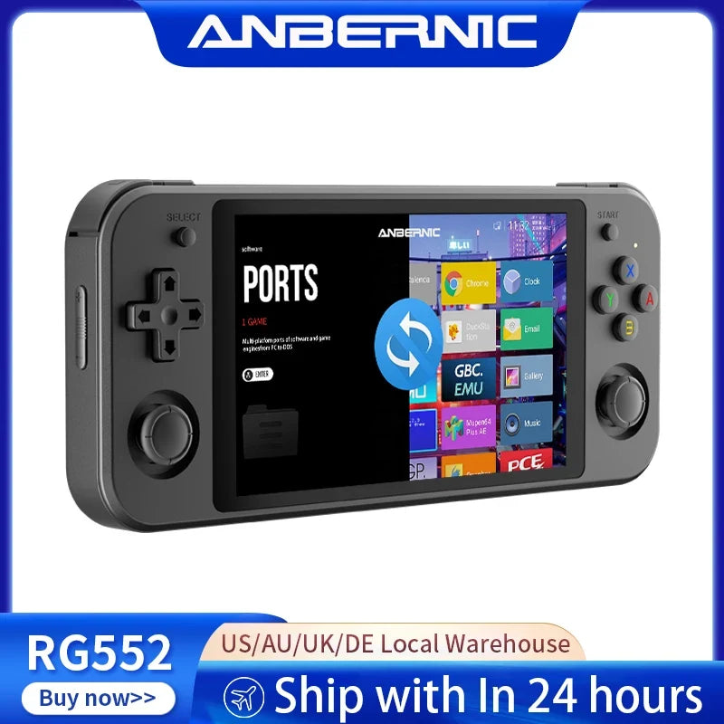 ANBERNIC RG552 Handheld Game Console 5.36" IPS Touch Screen Android Linux Dual OS System 4200 Retro Games Portable Games Players