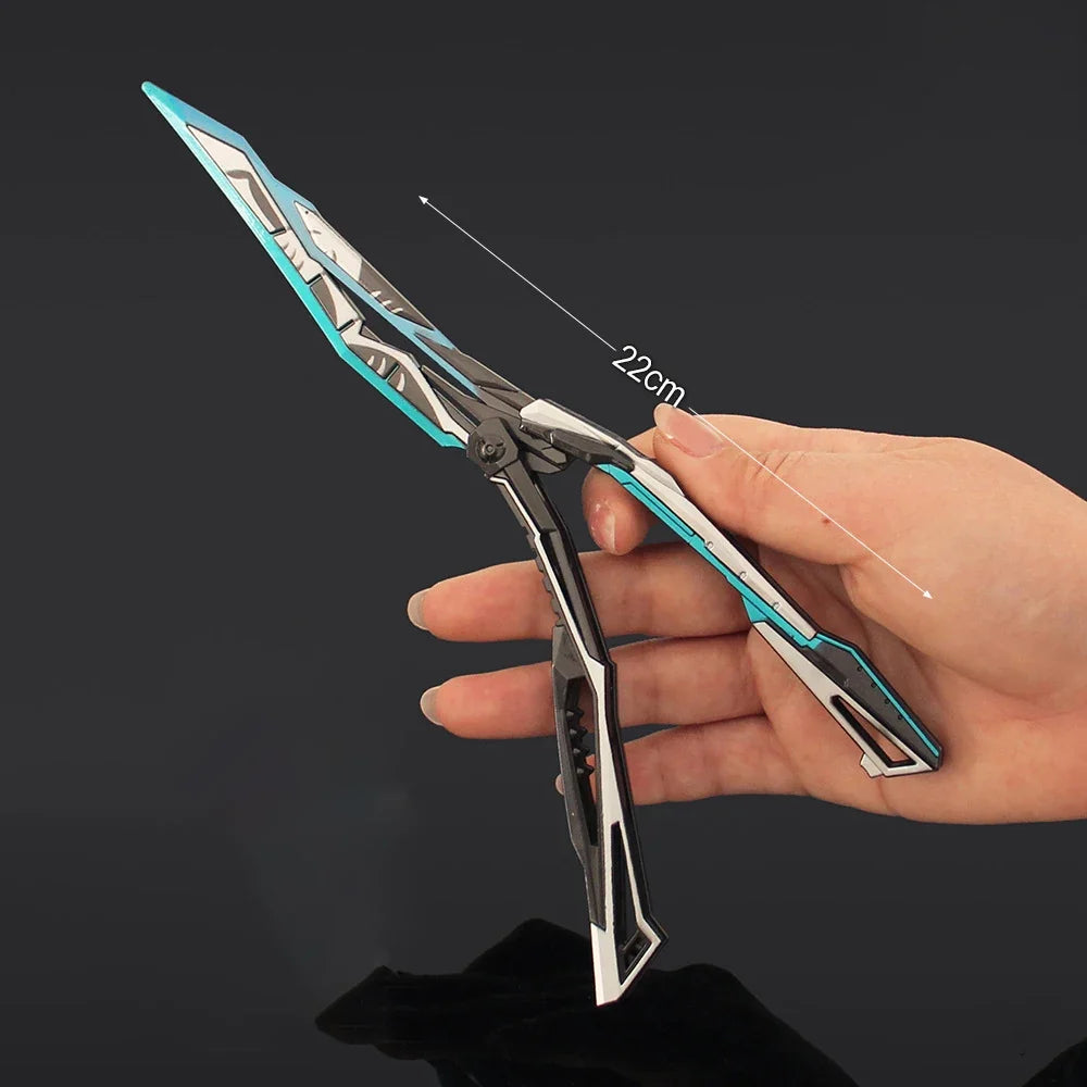 Folding Butterfly Knife Trainer Model Toy – 22 cm Zinc Alloy Practice Blade, Safe Unsharpened,  Collectors & Beginners