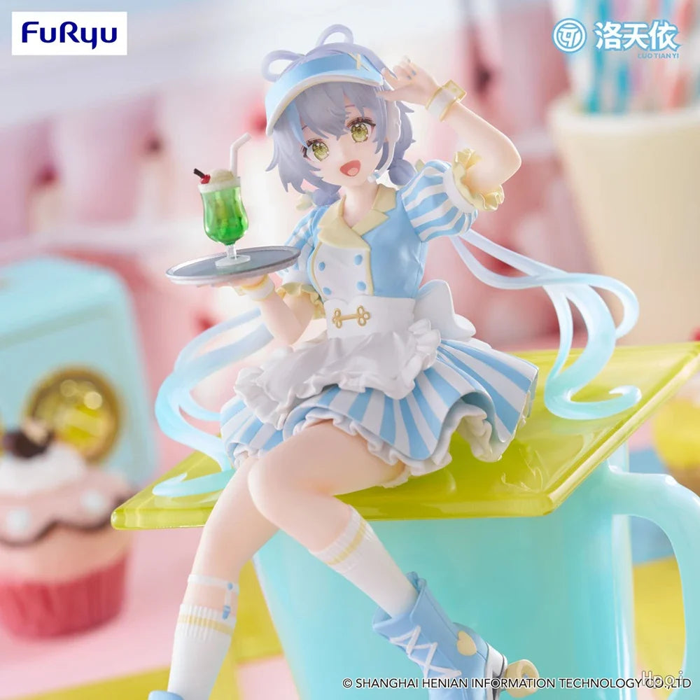 100% Original FuRyu Noodle Stopper Figure Vsinger Luo Tianyi Waitress Ver. Anime Figure Model Toys Collection Series