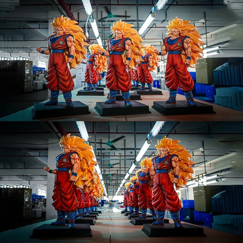 【Hot】56cm Jt Dragon Ball Character 2% Super Three Goku Cartoon Character Model Trend Toy Collection Ornaments Statue Gift