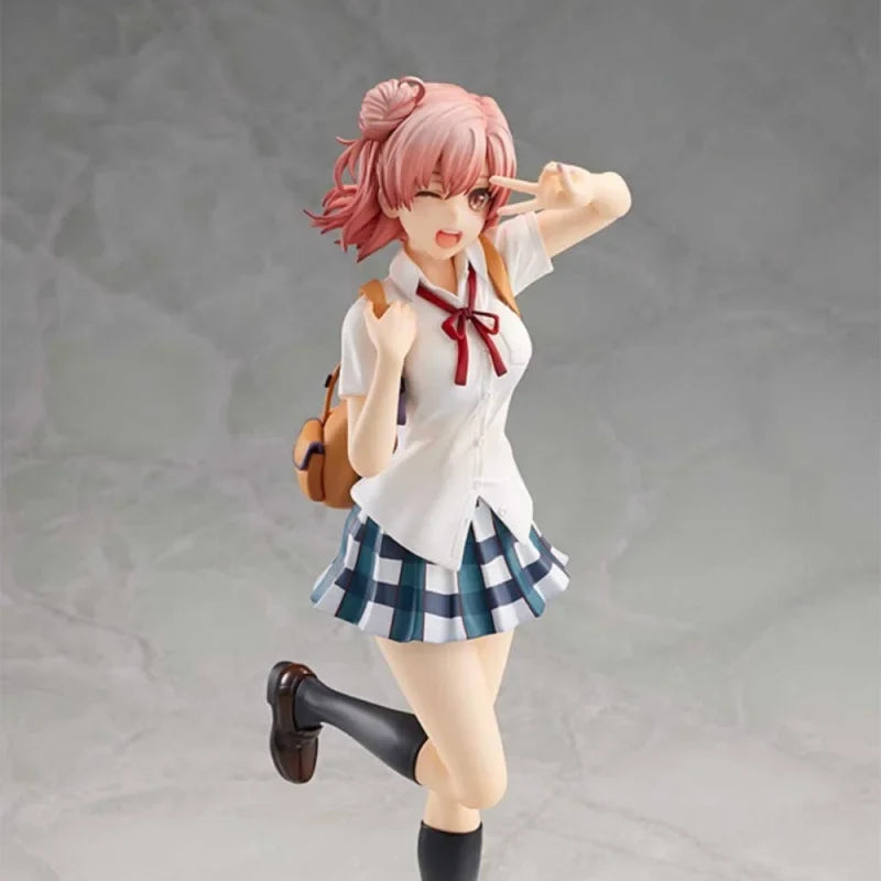 Yui Yuigahama Collectible Figure Oregairu Anime Secondary School Girl Statue Desktop Chassis Ornament For Anime Fans Gift