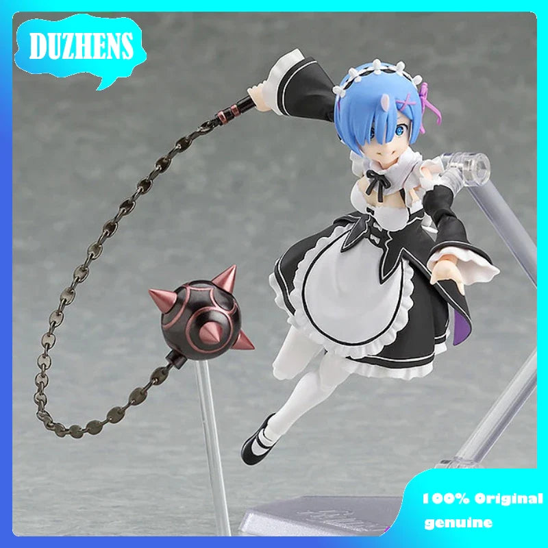 100% Original:Anime Re:Zero REM 13CM Figma PVC Actionfigur Anime Figuren Modell Spielzeug Figuren Sammlung Puppen Geschenk