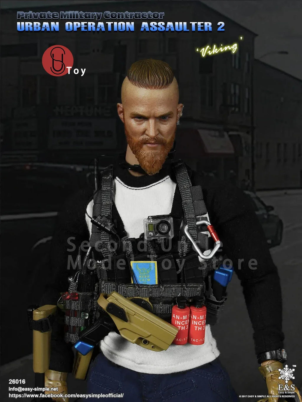 Easy&Simple ES 26016 1/6 PMC Urban Operation Assaulter 2 Viking Private Military Contractor Male Soldier Action Figure Model Toy