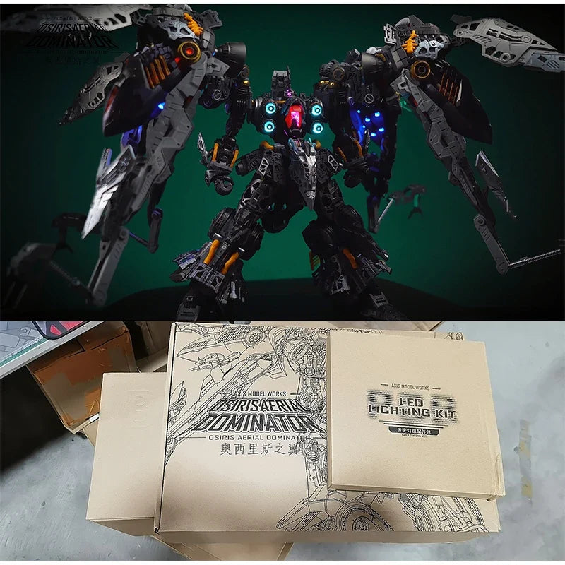 In Stock AXIS MODEL WORKS OSIRIS AERIAL DOMINATOR 1/100 Assembling Movability Model Toys Mecha NZ-666 Kshatriya LED LIGHTING KIT