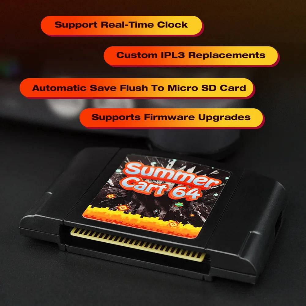 SummerCart64 Game Card For Nintendo 64 Game Cartridge For ED 64 Nintendo N64 Console