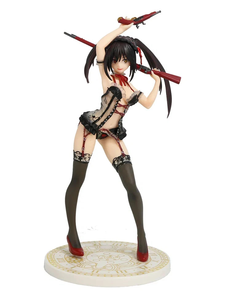 24cm KDcolle Date A Live Kurumi Tokisaki Anime Girl Figure Date A Bullet Yatogami Tohka Action Figure Adult Sexy Model Doll Toys